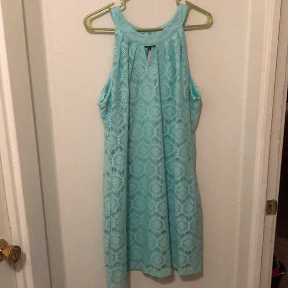 Maurices Dresses & Skirts - Maurices Mint green dress with crochet overlay